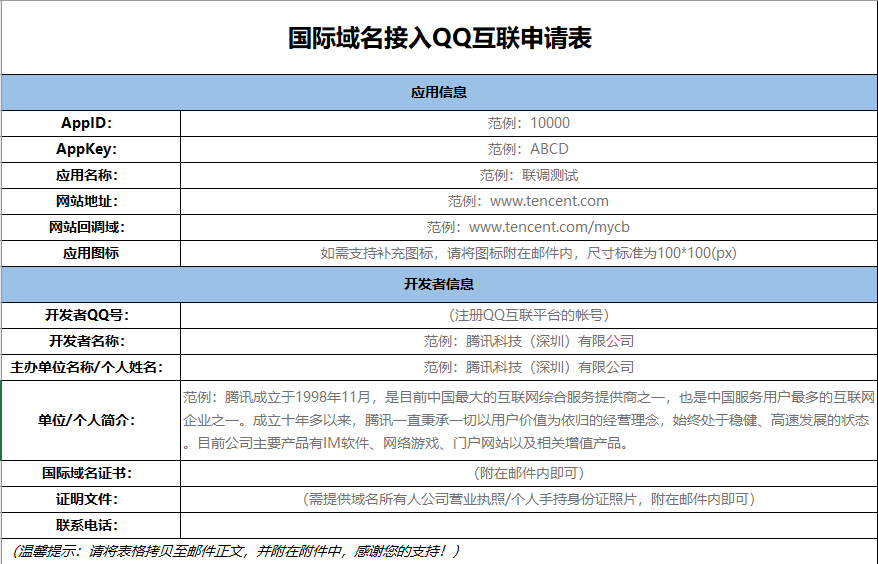 申請接入QQ三方登陸教程