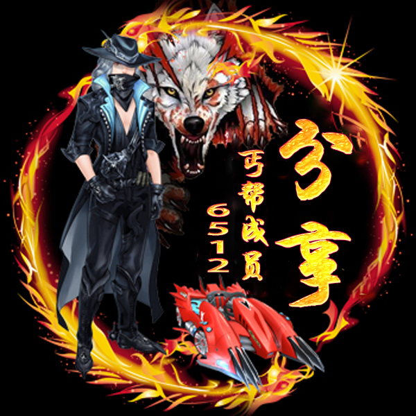 圖片[1]-6款狼頭YQ頭像PSD源碼