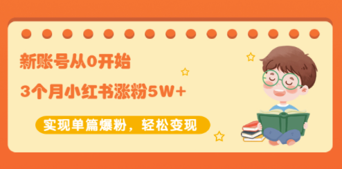 3個月小紅書粉絲5W教程-資源網站