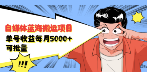 自媒體藍海搬運項目課程-資源網站