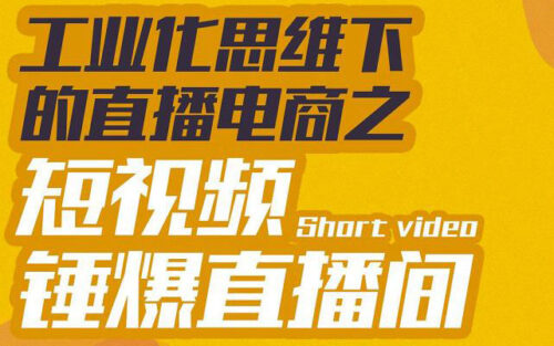 工業化思維下的直播電商短視頻錘打直播間-服從并執行爆炸命令-資源網站