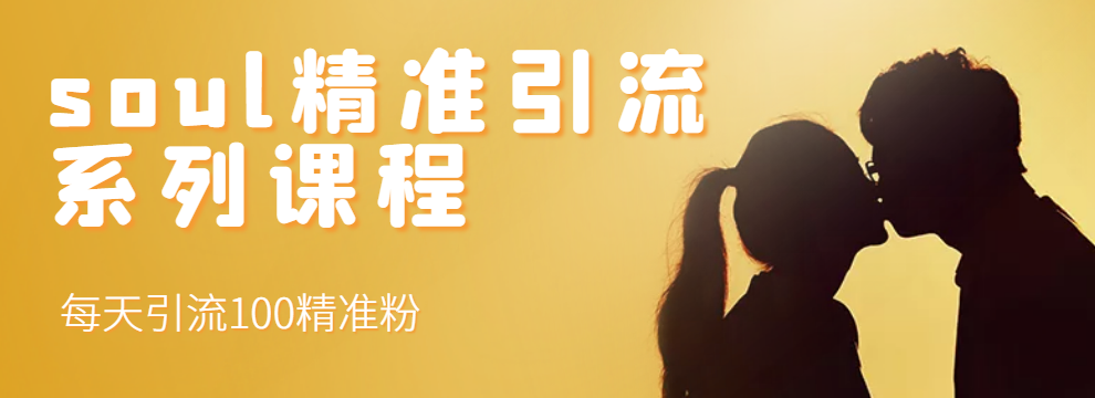 圖片[1]-soul精準引流系列全套課程_每天精準引流100粉-愛分享資源網