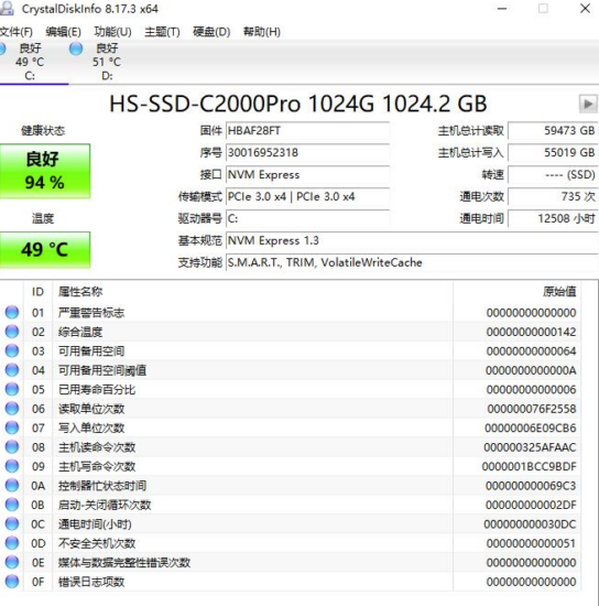 電腦硬盤檢測工具CrystalDiskInfo 中文版-資源網站