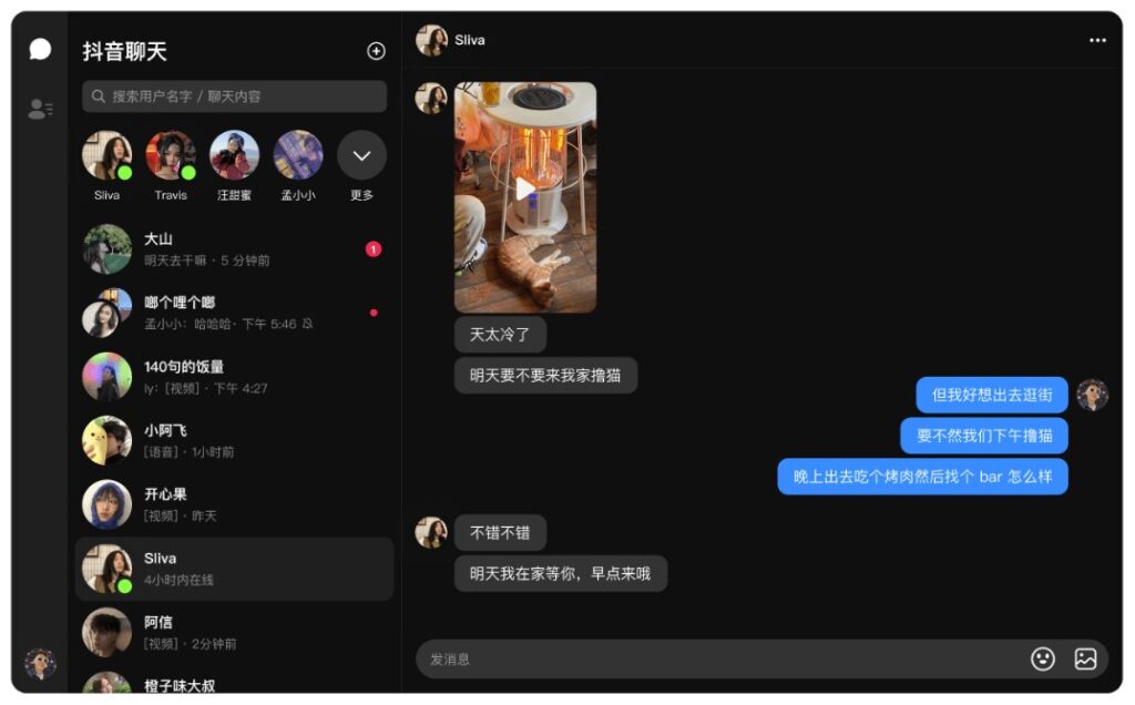 抖音電腦端桌面聊天軟件