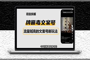 抖音快手毒文案新玩法-起號快變現容易-資源網站