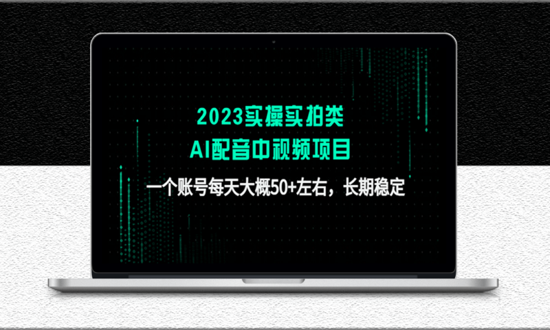2023最新實操實拍AI配音中視頻項目-資源網站