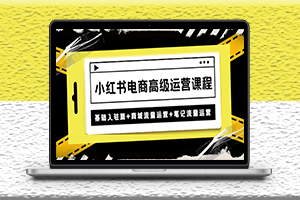 小紅書電商運營課程-基礎篇+流量運營+筆記流量運營-資源網站