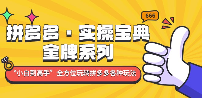 圖片[1]-拼多多金牌系列全方位各種玩法-資源網站
