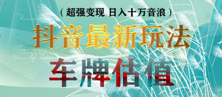 圖片[1]-抖音直播車牌估值玩法項目_輕松日賺幾百+【詳細玩法教程】
