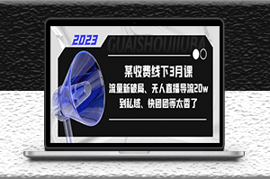 無人直播導流20w到私域_流量新破局課程-資源網站