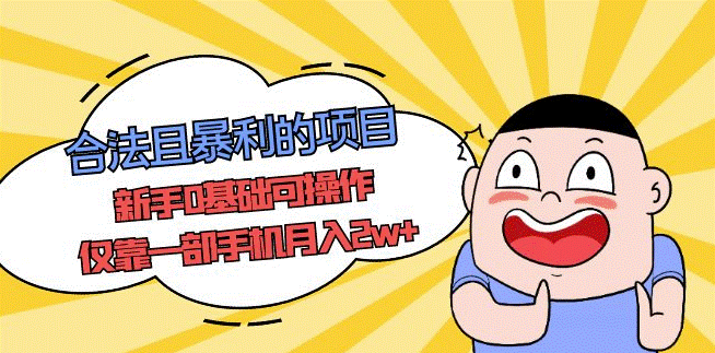 圖片[1]-合法冷門項目_新手0基礎可操作_一部手機月入2w+-資源網站