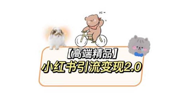 圖片[1]-小紅書2.0引流變現最全最新教程_視頻+素材實戰分享