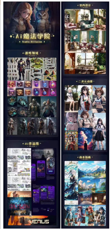 圖片[2]-Ai魔法繪畫 Stable Diffusion專業課：提升UI/運營作品集的效率和質量