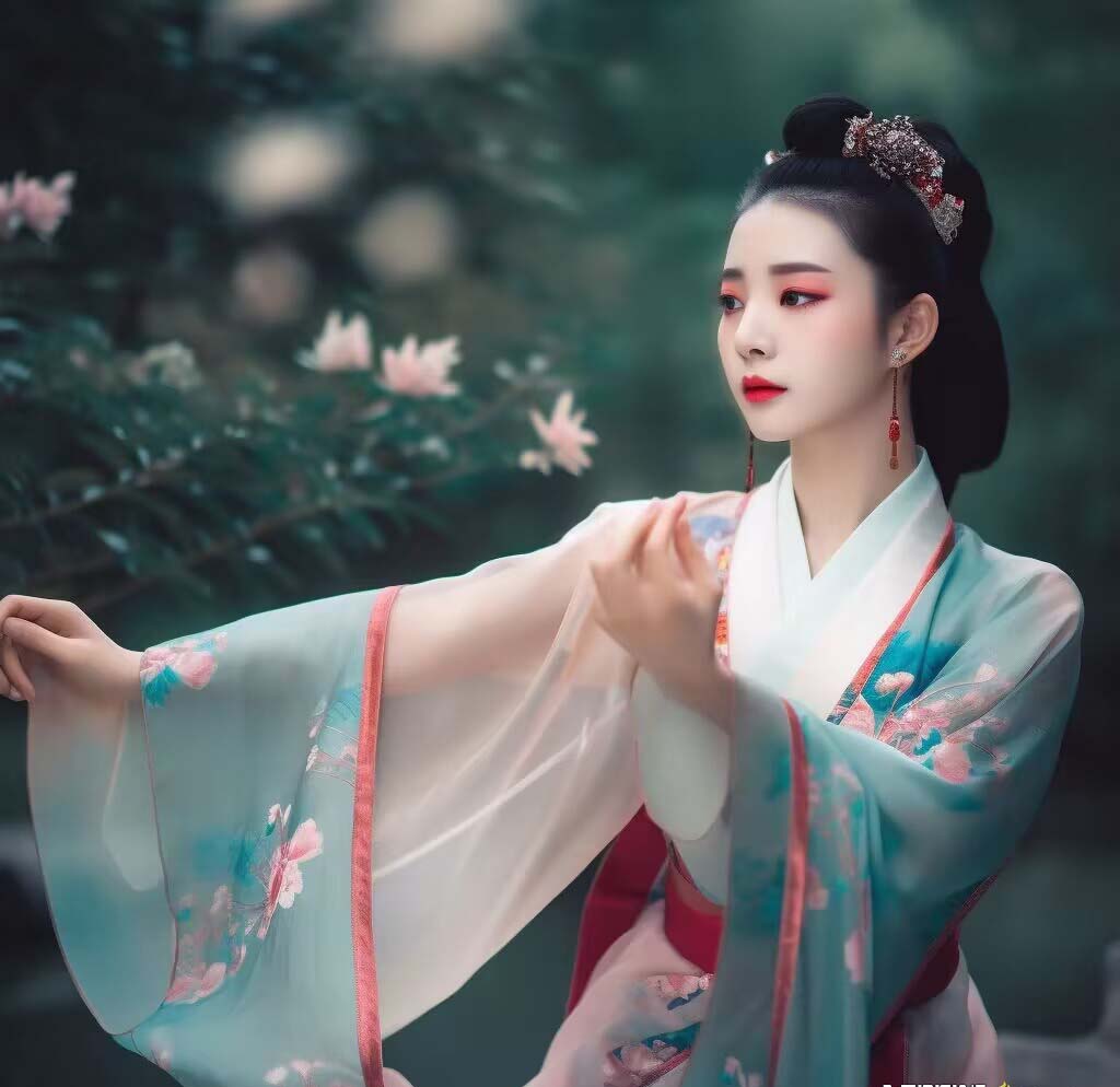 圖片[3]-Midjourney AI技術(shù)呈現(xiàn)：穿越時(shí)空的漢服佳人-資源網(wǎng)站