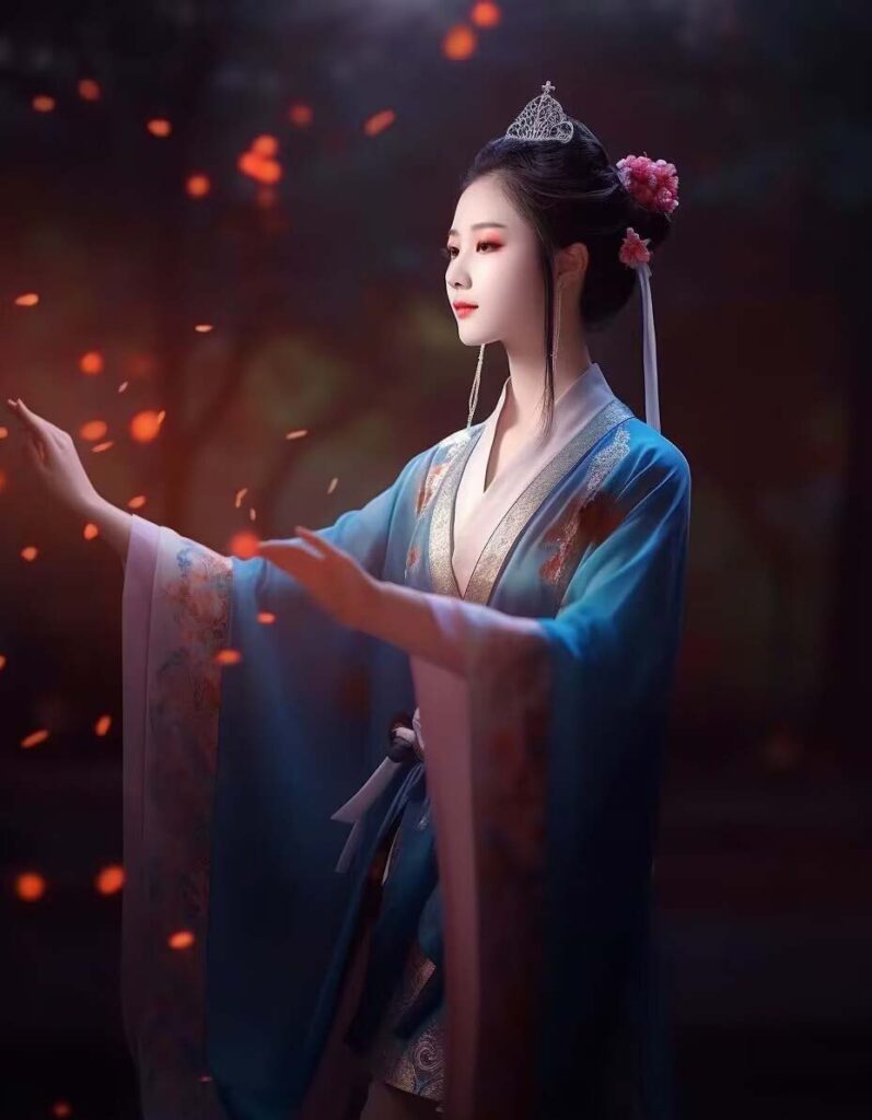 圖片[10]-Midjourney AI技術(shù)呈現(xiàn)：穿越時(shí)空的漢服佳人-資源網(wǎng)站