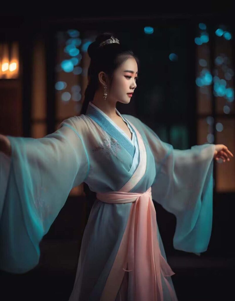 圖片[9]-Midjourney AI技術(shù)呈現(xiàn)：穿越時(shí)空的漢服佳人-資源網(wǎng)站