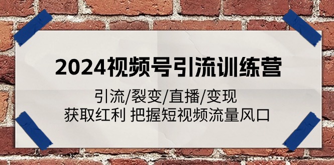圖片[1]-2024短視頻引流大師班：裂變、直播、變現全攻略_抓住流量風口-資源網站