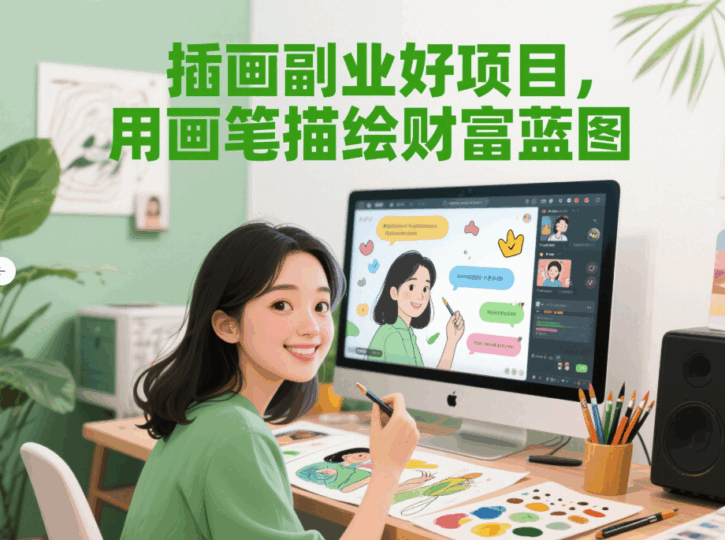 插畫副業(yè)好項(xiàng)目，用畫筆描繪財富藍(lán)圖-資源網(wǎng)站