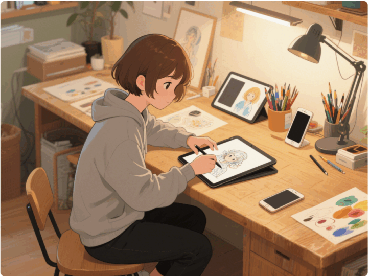 手繪與設計，用平板和手機創造藝術副業收入-資源網站