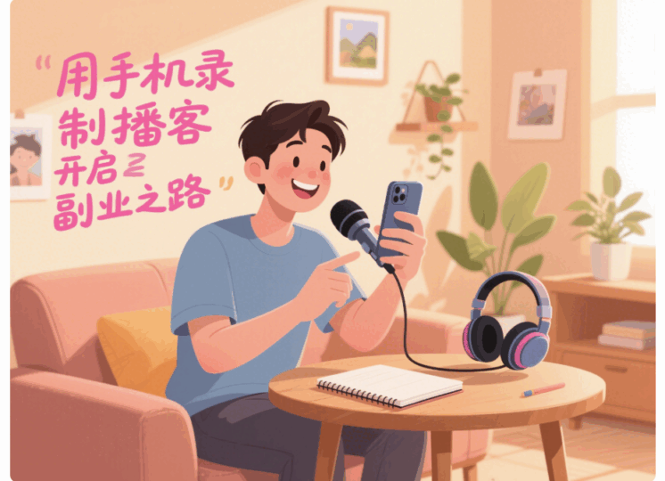 音頻內(nèi)容創(chuàng)作，用手機錄制播客開啟副業(yè)之路