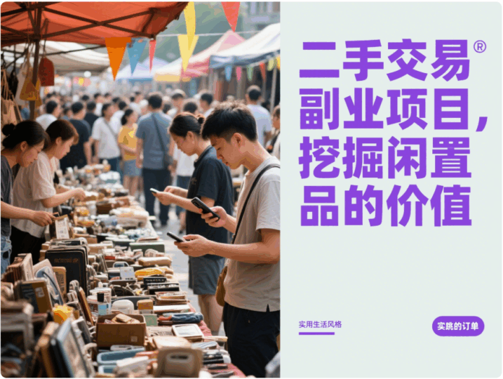 二手交易副業(yè)項目，挖掘閑置品的價值-資源網(wǎng)站