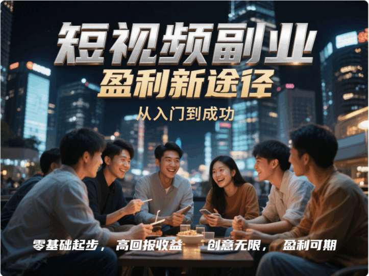 短視頻創(chuàng)作副業(yè)項目，從入門到盈利-資源網(wǎng)站