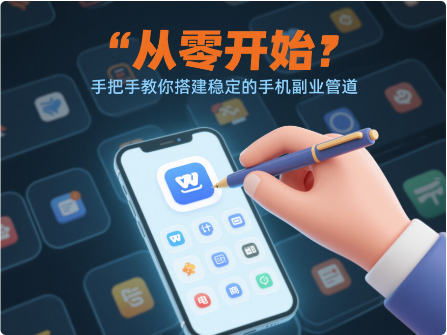 圖片[1]-從零開始，手把手教你搭建穩定的手機副業管道