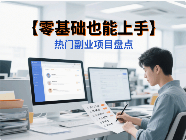 零基礎也能上手的熱門副業項目盤點-資源網站