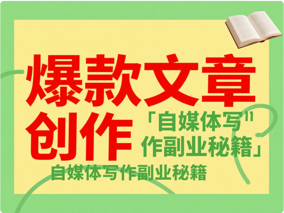 圖片[1]-自媒體寫作副業，爆款文章創作法則