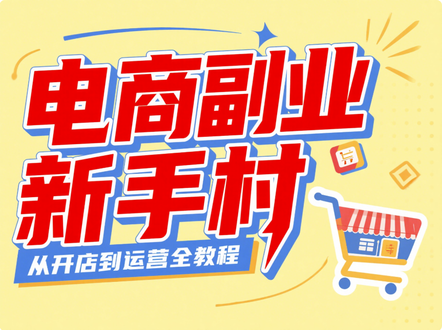 圖片[1]-電商副業新手村，從開店到運營全教程