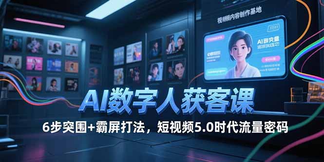 AI數字人獲客秘籍:6步引爆流量+短視頻5.0時代霸屏策略_助力精準獲客!-資源網站