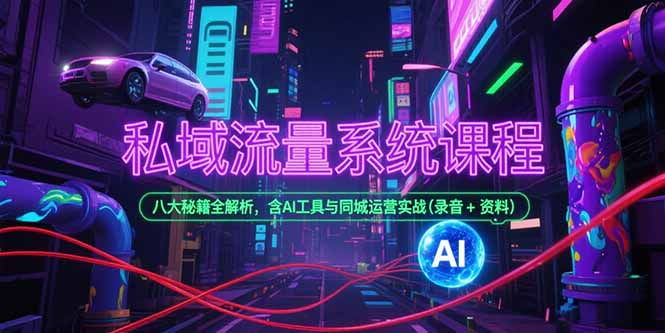 私域流量爆發(fā)秘訣：八大核心策略全揭秘+AI工具實(shí)戰(zhàn)與同城運(yùn)營(yíng)技巧_附錄音與資料-資源網(wǎng)站