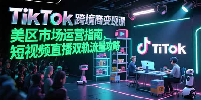 TikTok跨境電商變現秘籍：美區市場運營技巧與短視頻直播雙軌流量引爆策略-資源網站