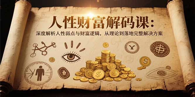 人性財富解碼課6.0：揭秘財富背后的心理弱點與致富法則_全面實戰落地方案-資源網站