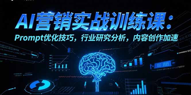 AI營銷實戰訓練課：精準Prompt優化技巧_行業深度分析與內容創作加速指南-資源網站