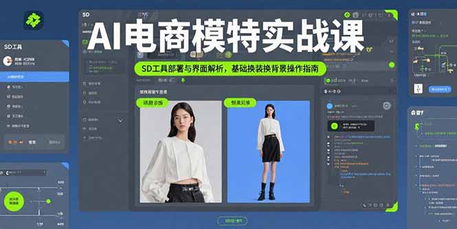 AI電商模特實戰全攻略:SD工具部署-界面解析與換裝換背景操作技巧-資源網站