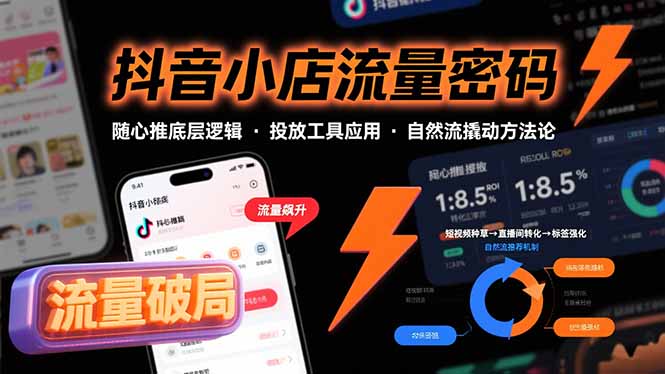 抖音小店流量密碼解析：底層邏輯揭秘-隨心推工具應(yīng)用-激活自然流量的核心策略-資源網(wǎng)站