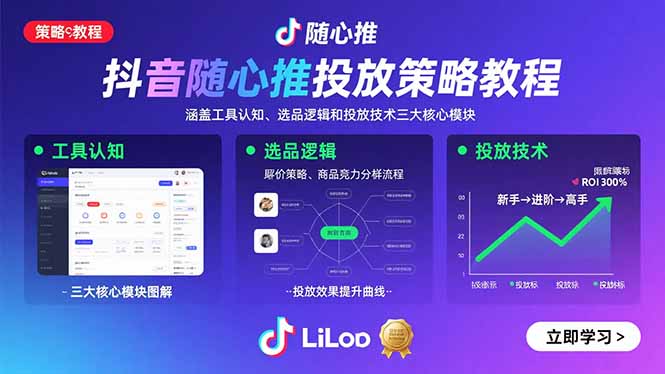 抖音隨心推實戰指南:選品、素材、投放全搞定-資源網站