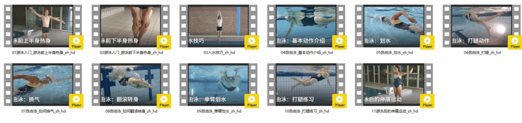 圖片[3]-2025最新游泳教學(xué)視頻合集：輕松學(xué)會各大泳姿技巧