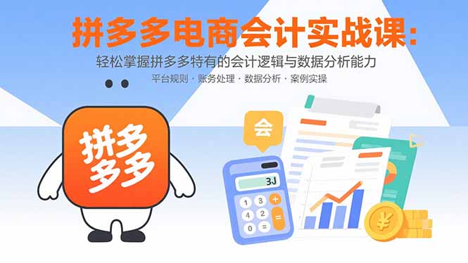 拼多多電商會計全解:拼多多獨特的會計邏輯與數據分析技巧-提升財務管理能力-資源網站