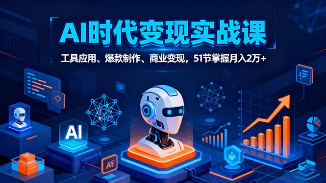 圖片[1]-AI全場景實(shí)戰(zhàn)攻略：51節(jié)課-讓你成為AI變現(xiàn)高手