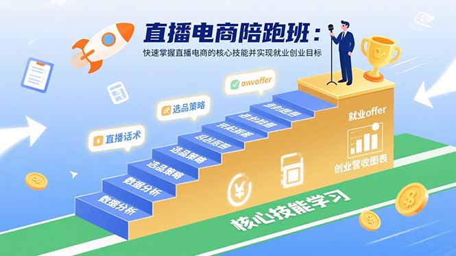 直播電商陪跑班:從零到高手的速成秘籍-資源網站