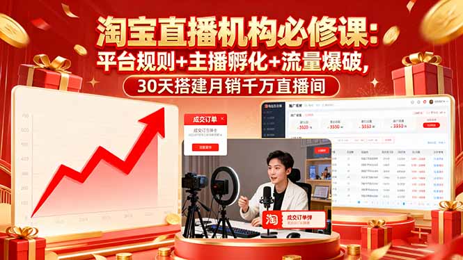 圖片[1]-淘寶直播運營必學：四大模塊+實戰(zhàn)策略-打造爆款直播間