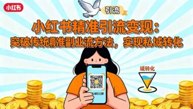打破副業(yè)傳統(tǒng)-小紅書精準引流-輕松實現(xiàn)私域變現(xiàn)-資源網(wǎng)站