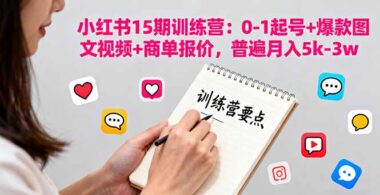 從零到爆款：小紅書訓練營帶你玩轉流量變現-資源網站