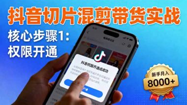 抖音帶貨秘籍：40+節混剪課助你輕松變現