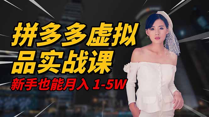 圖片[1]-2025穩賺秘籍：拼多多虛擬電商-小白輕松月入5W