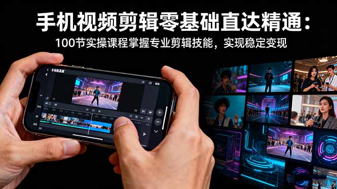 圖片[1]-100節實操課-帶你玩轉手機視頻剪輯-成就剪輯高手