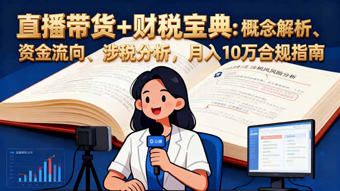 圖片[1]-直播帶貨+財稅全攻略：從0到1掌握行業核心-輕松盈利