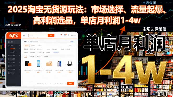 圖片[1]-淘寶無貨源運營全攻略-新手也能快速出單盈利-資源網站